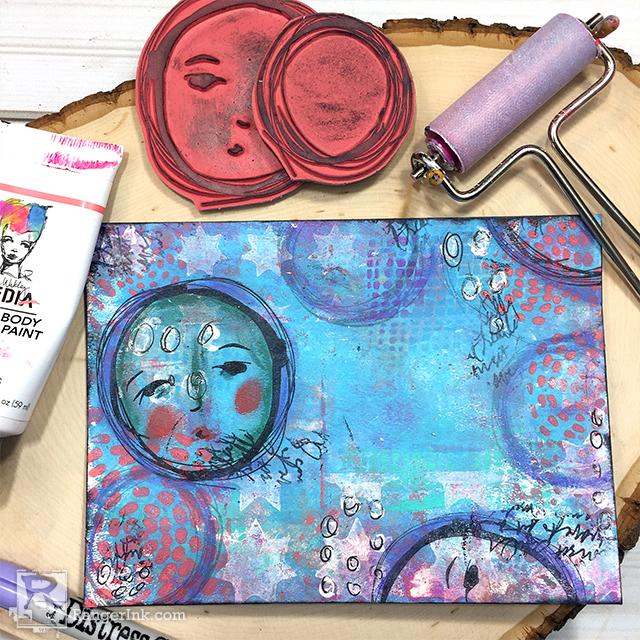 Gel Plate Mixed Media Envelopes by Carisa Zglobicki