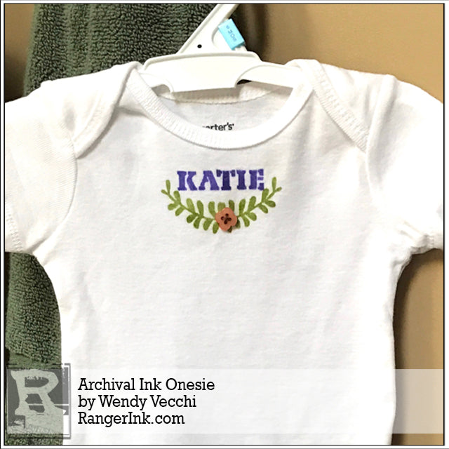 Archival Ink Onesie by Wendy Vecchi