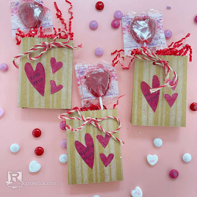 Distress Valentine's Day Treat Bags By Patti Behan