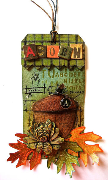 3-D Sticky-Back Acorn Tag