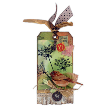 Sweet Birdie Alcohol Ink Tag By Richele Christensen