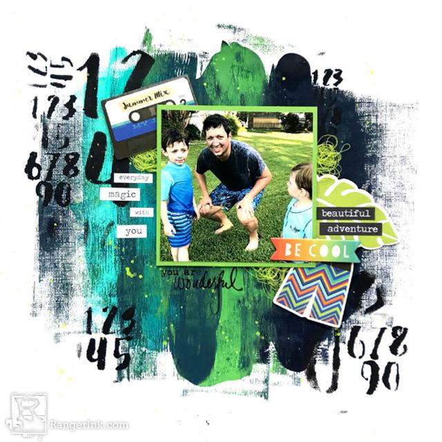 Summer Mixed Media Scrapbook Layout By Jess Francisco