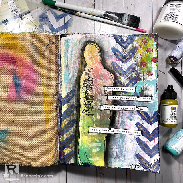 Dina Wakley Media Art Journal Page