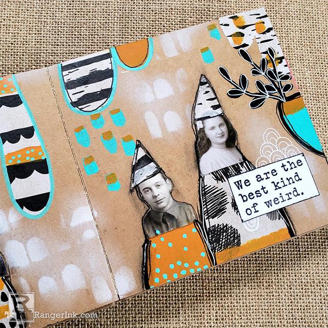 Dina Wakley MEdia Kraft Journal Spread by Megan Whisner Quinlan