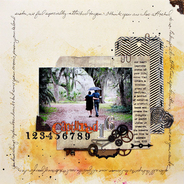 Distress Captured Scrapbook Layout