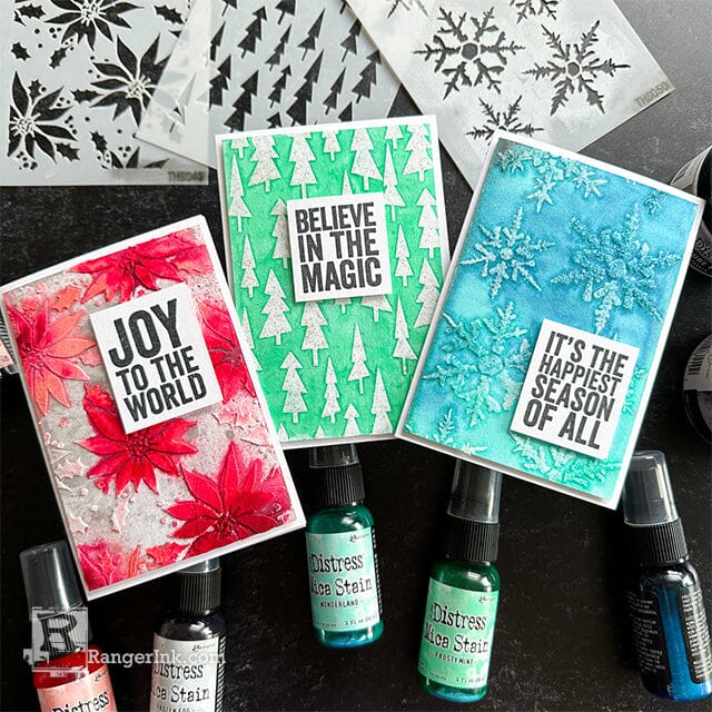 Distress Holiday Mica Stain Cards by Cheiron Brandon