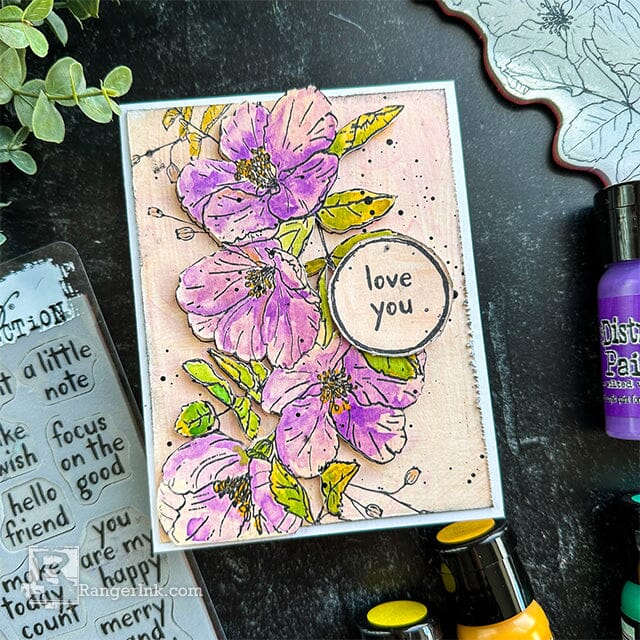 Distress Back From The Vault Love You Card by Cheiron Brandon