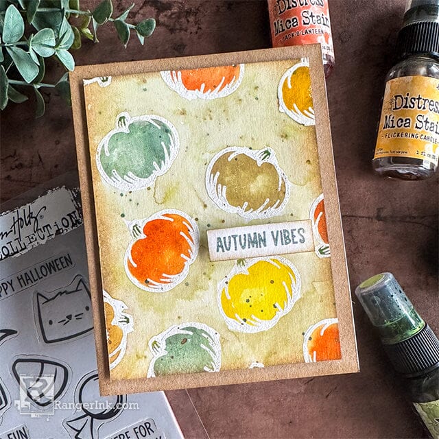 Distress Mica Stain Autumn Card by Cheiron Brandon