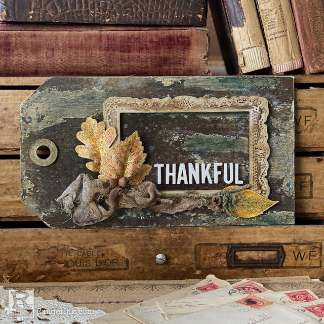 Distress Thankful Home Decor Tag