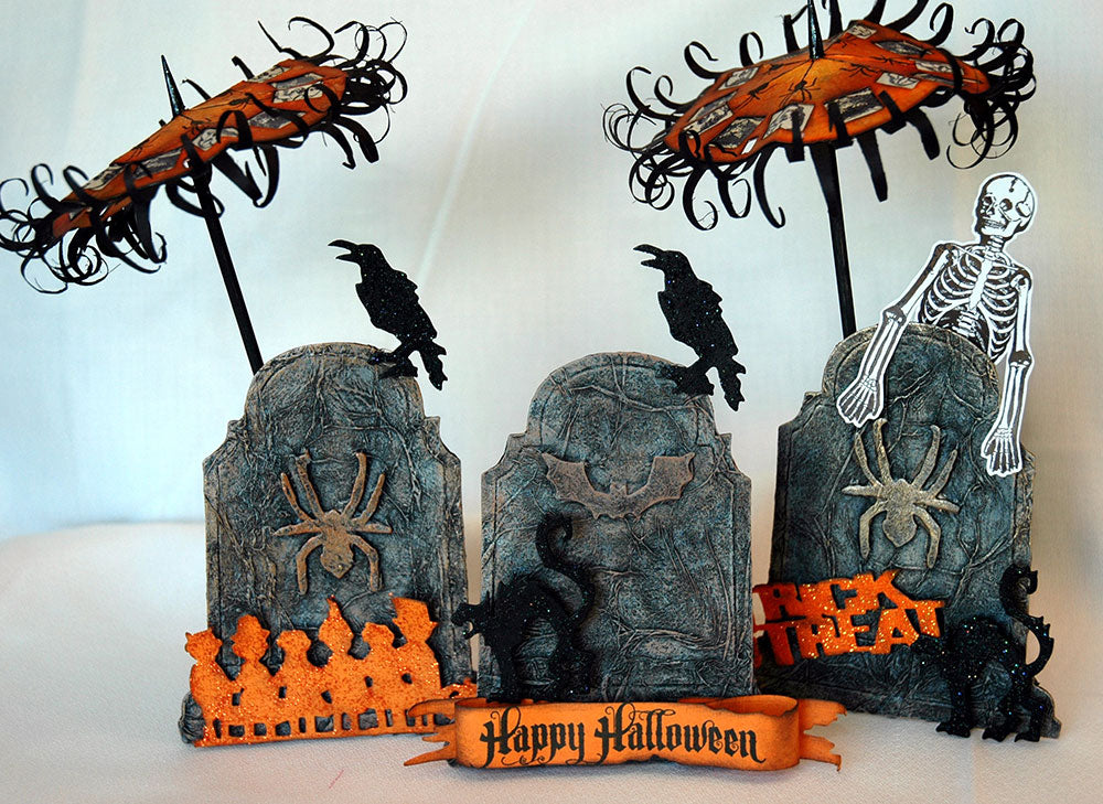 Distress Halloween Headstones