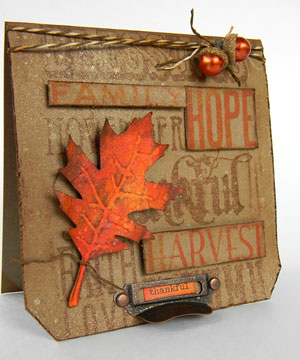 Distress Thankful Autumn Tag Card