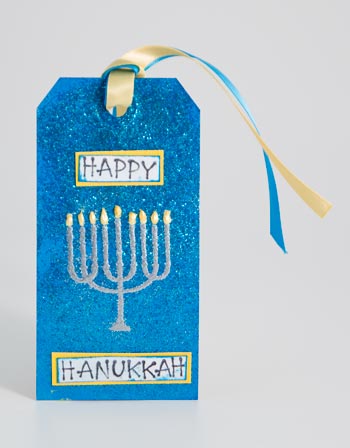 Embossing Powder Hanukkah Tag