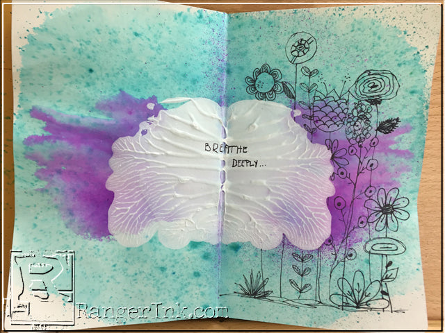 Fast and Fun Symmetrical Art Journal Background by Stephenie Hamen