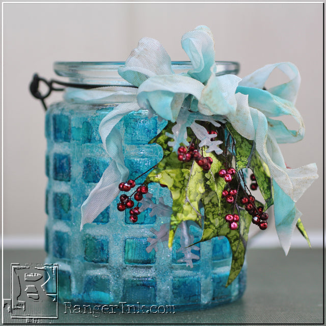 Frosty Winter Glass Votive by Tammy Tutterow