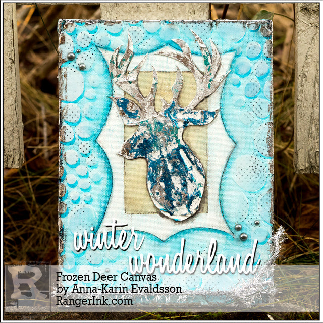 Frozen Deer Canvas by Anna-Karin Evaldsson