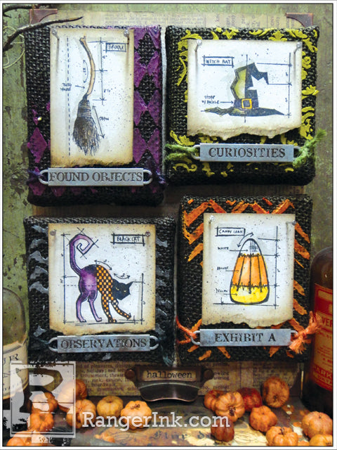 Halloween Burlap Panels by Tim Holtz