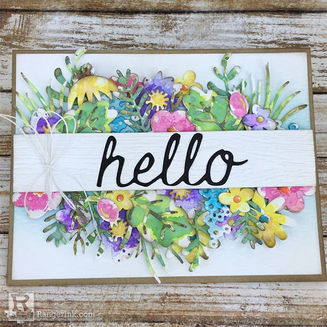 Hello Spring Distress Oxide Card by Bobbi Smith