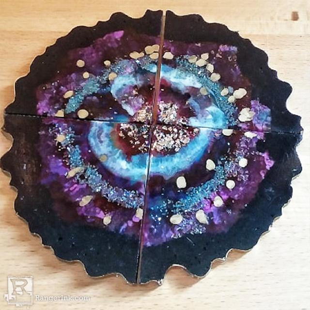 ICE Resin® Geode Coasters by Brooke Bock