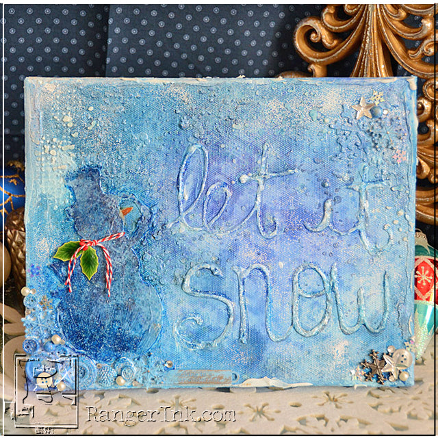 Let It Snow Mixed Media Canvas