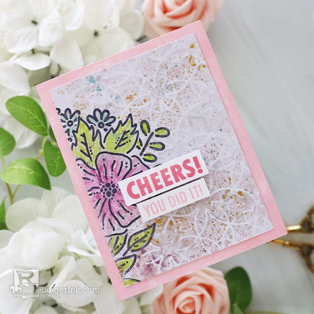 Perfect Pearls Cheers Card by Joy Baldwin