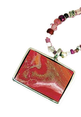 Pink Swirled UTEE Pendant By Robin Beam