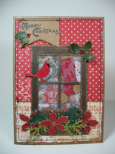 Shrink Plastic Christmas Window Card