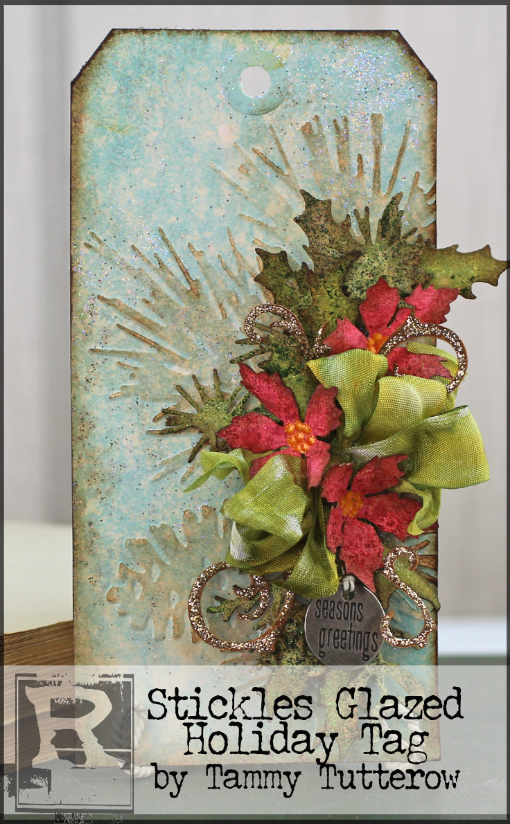 Stickles Glazed Holiday Tag by Tammy Tutterow