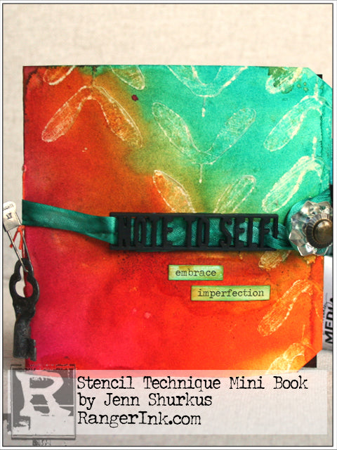 Unique Stencil Technique Mini Book by Jenn Shurkus