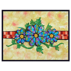 Adirondack® Alcohol Ink Mosaic Flowers Card By Roni Johnson