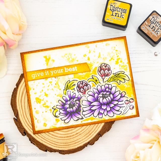 MAKE ART Vintage Floral Card by Laura Volpes