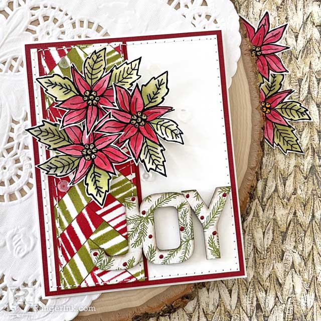 Wendy Vecchi Doodle Christmas "Joy" Card by Lauren Bergold