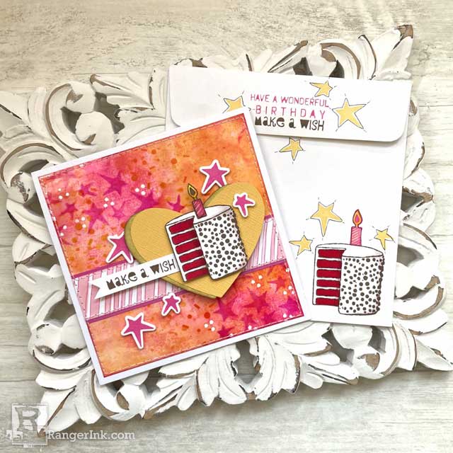 Wendy Vecchi Inky Birthday Bash Card by Lauren Bergold