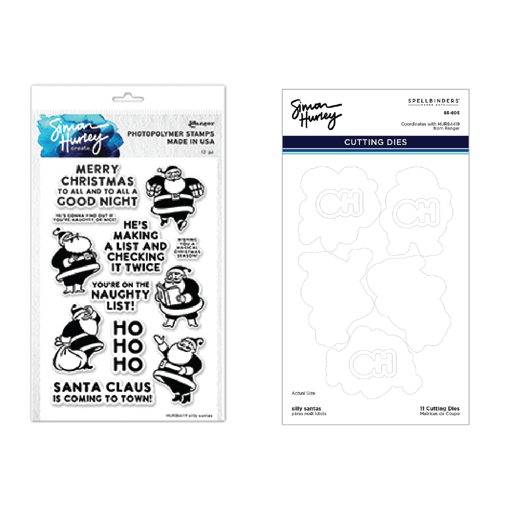 Simon Hurley create. Silly Santas Stamp & Die Set Bundles Simon Hurley 