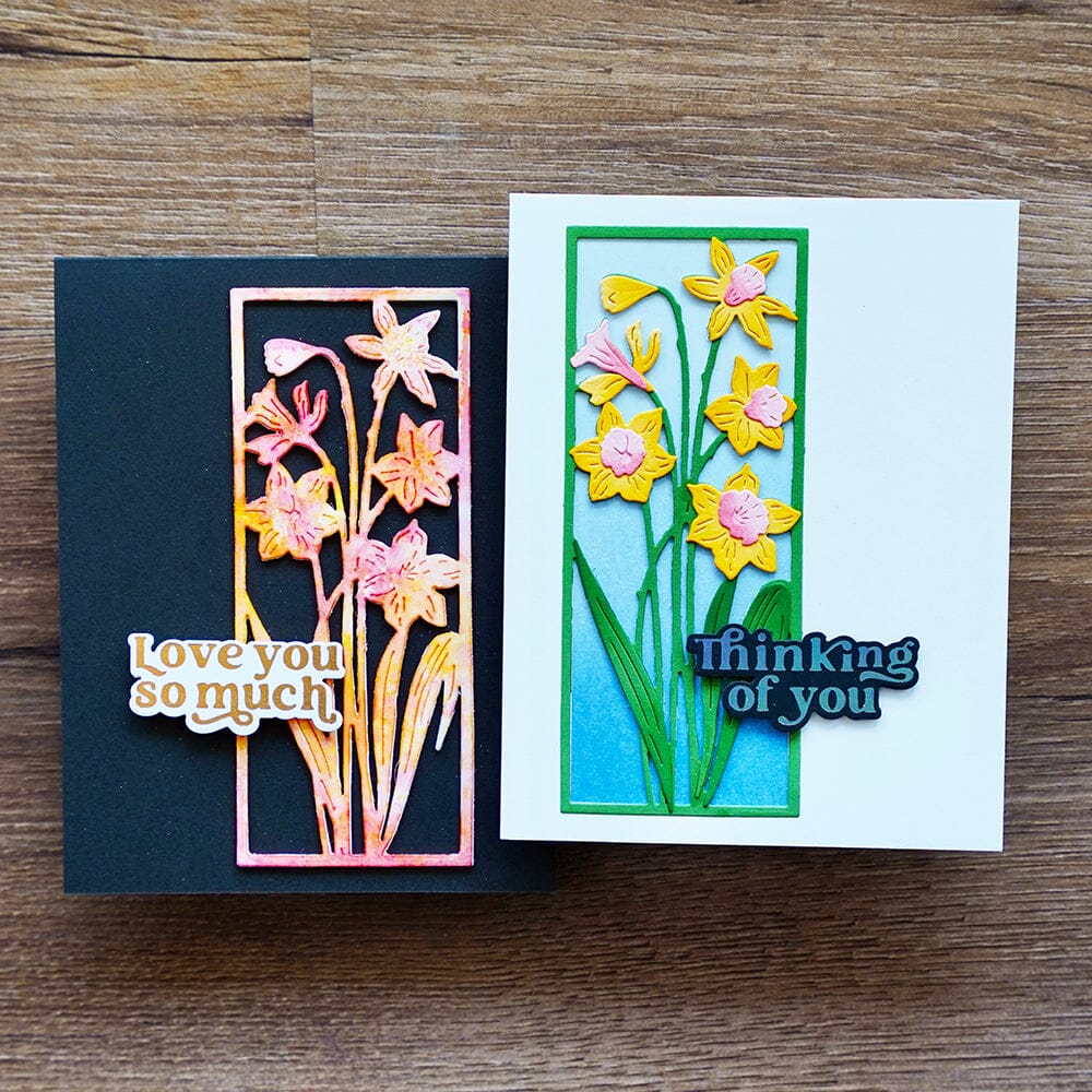 Simon Hurley create. Spellbinders Daffodil Frame Die Cutting Dies Simon Hurley 