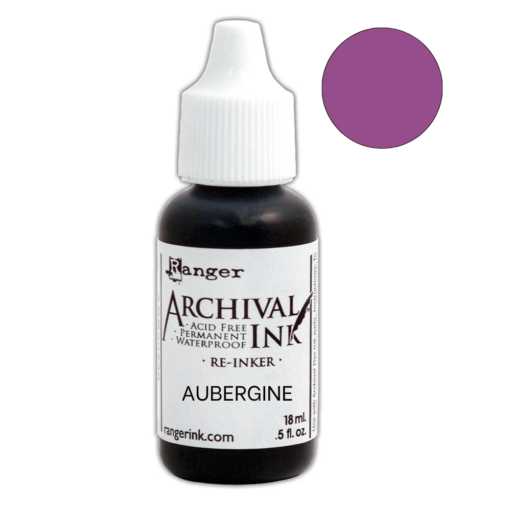 Archival Ink™ Pads Re-Inker Aubergine, 0.5oz Ink Archival Ink 