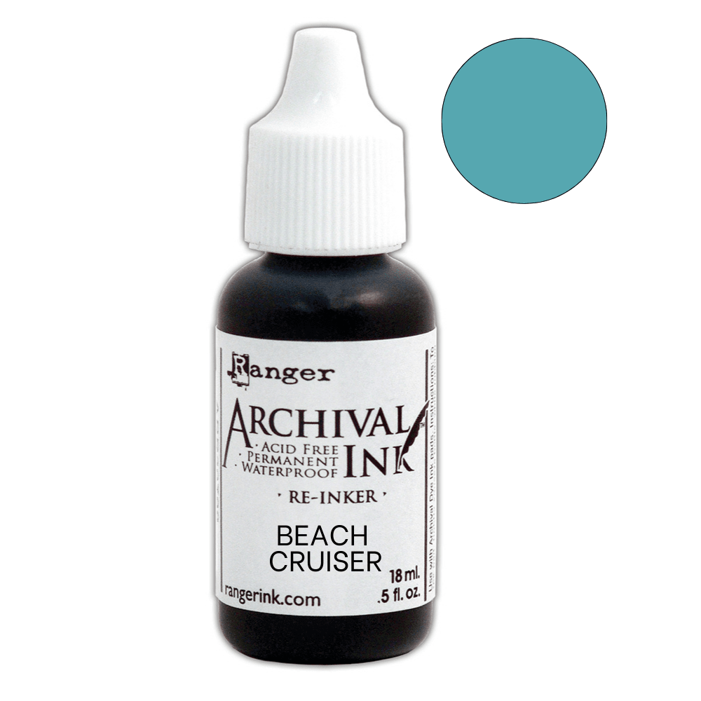 Archival Ink™ Pads Re-Inker Beach Cruiser, 0.5oz Ink Archival Ink 