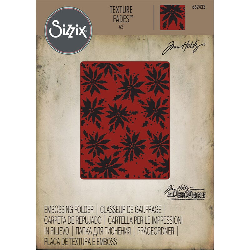 Alterations by Sizzix Embossing Folder - Pointsettias Sizzix Tim Holtz Other 