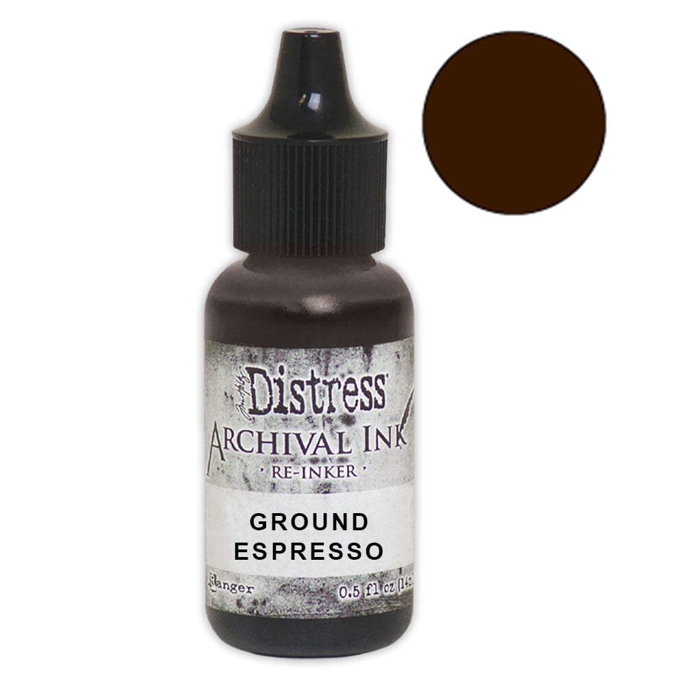 Tim Holtz Distress® Archival Re-Inker Ground Espresso .5 oz Ink Archival Ink 