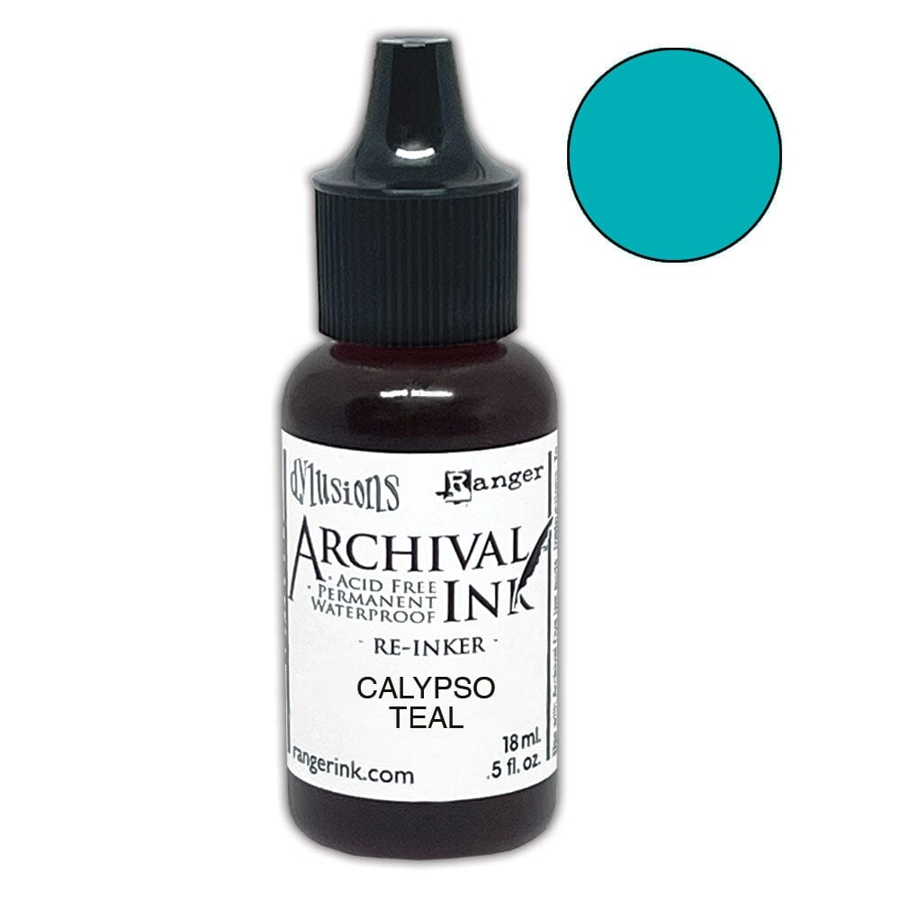 Dylusions Archival Re-Inker Calypso Teal 0.5oz Ink Dylusions 