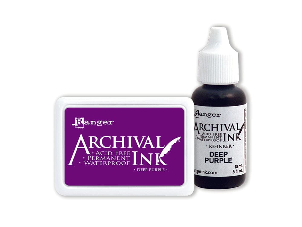 Archival Ink™ Pads Re-Inker Deep Purple, 0.5oz Ink Archival Ink 