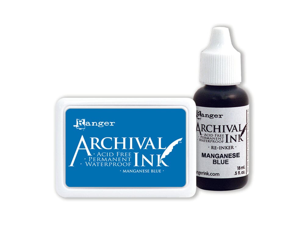 Archival Ink™ Pads Re-Inker Manganese Blue, 0.5oz Ink Archival Ink 