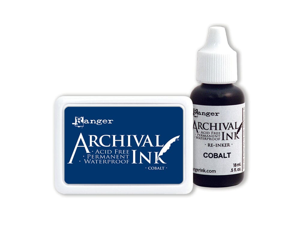 Archival Ink™ Pads Re-Inker Cobalt, 0.5oz Ink Archival Ink 