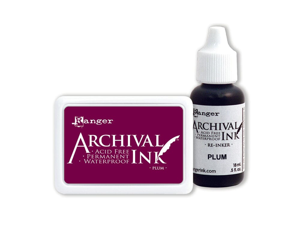 Archival Ink™ Pads Re-Inker Plum, 0.5oz Ink Archival Ink 