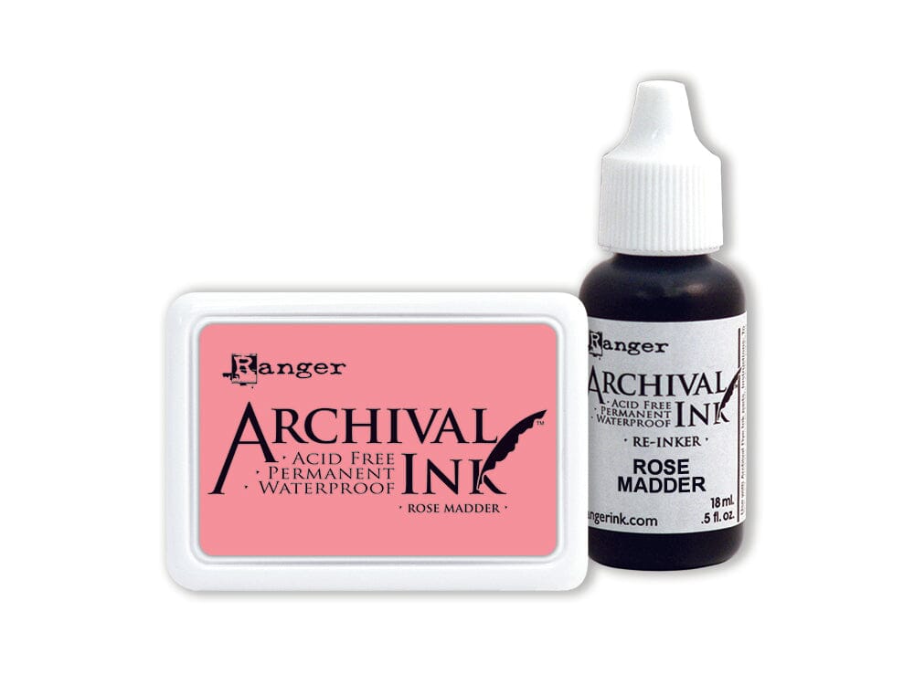 Archival Ink™ Pads Re-Inker Rose Madder, 0.5oz Ink Archival Ink 