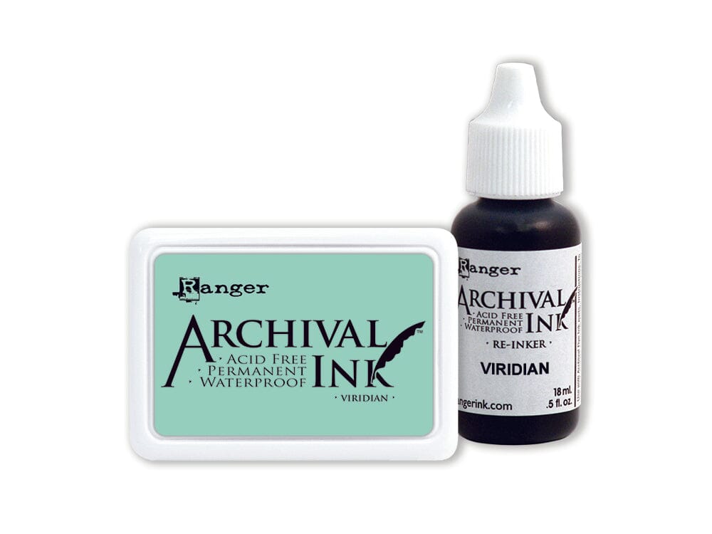 Archival Ink™ Pads Re-Inker Viridian, 0.5oz Ink Archival Ink 