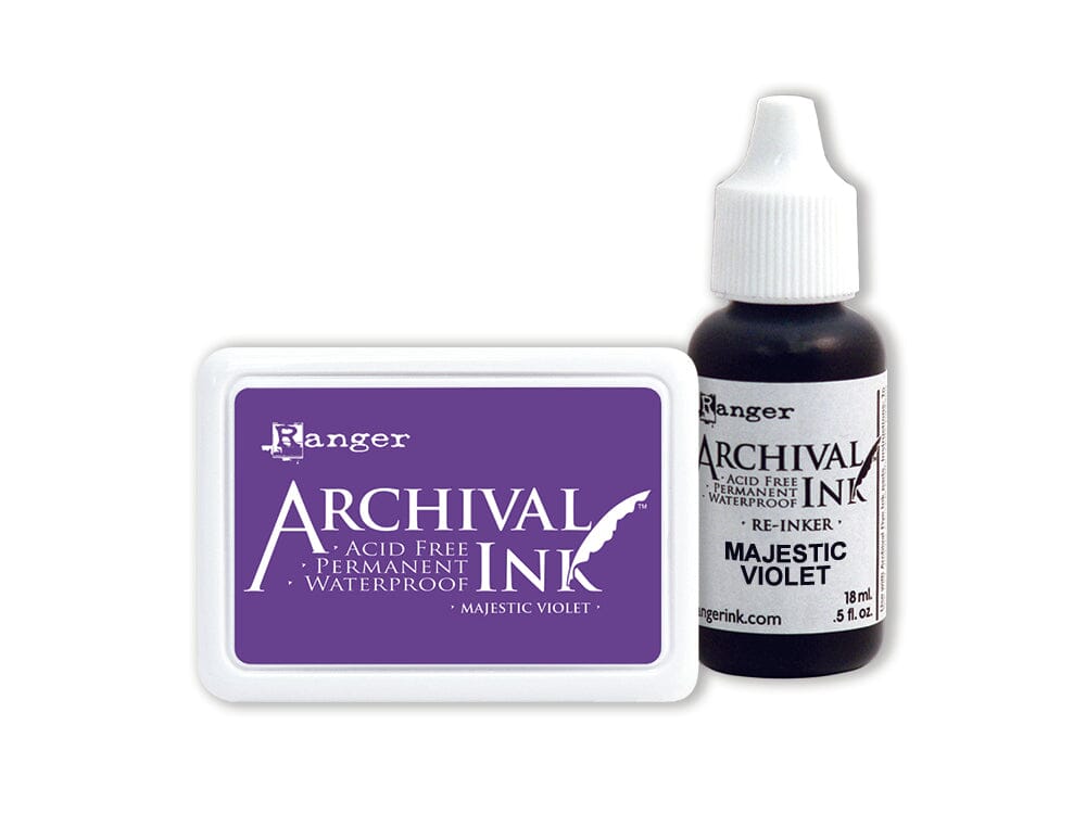 Archival Ink™ Pads Re-Inker Majestic Violet, 0.5oz Ink Archival Ink 