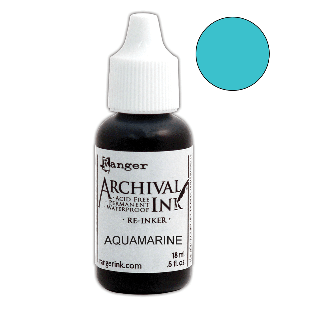 Archival Ink™ Pads Re-Inker Aquamarine, 0.5oz Ink Archival Ink 