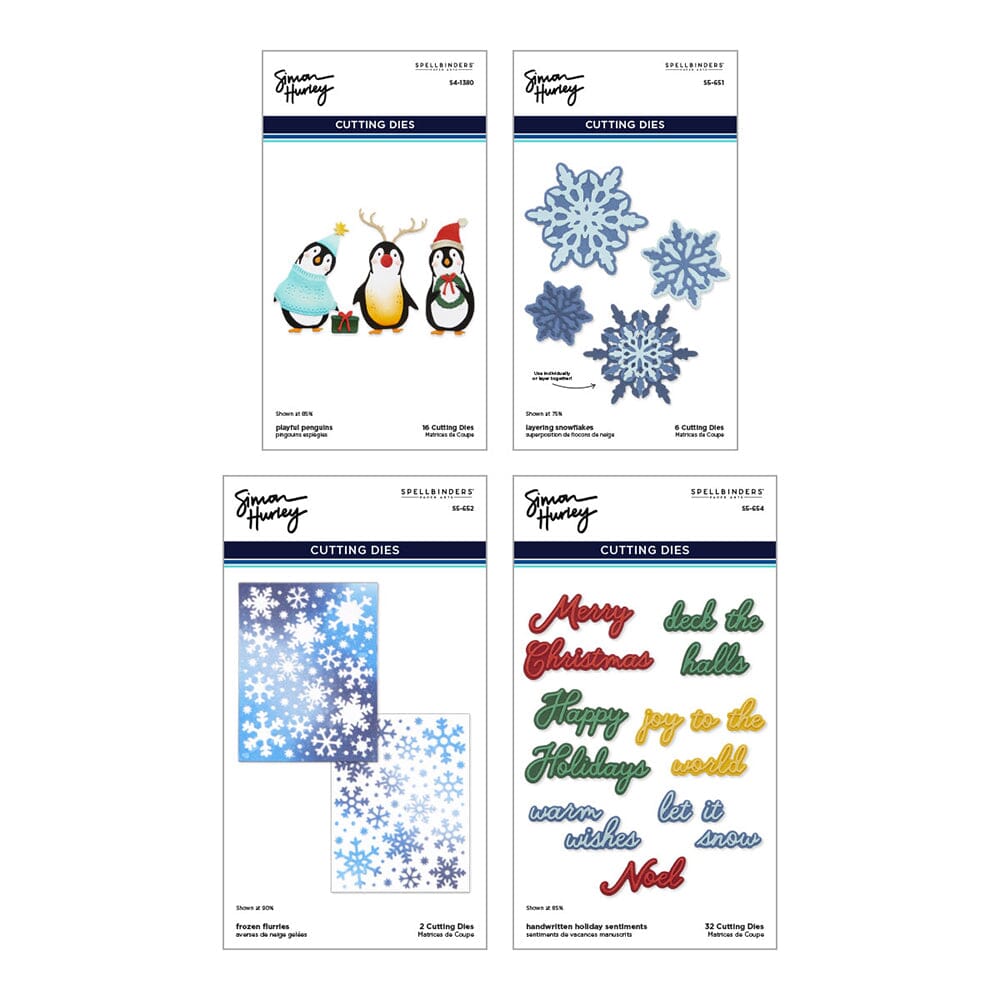 Simon Hurley Spellbinders I Want It All! Let It Snow Collection Bundle Cutting Dies Simon Hurley 