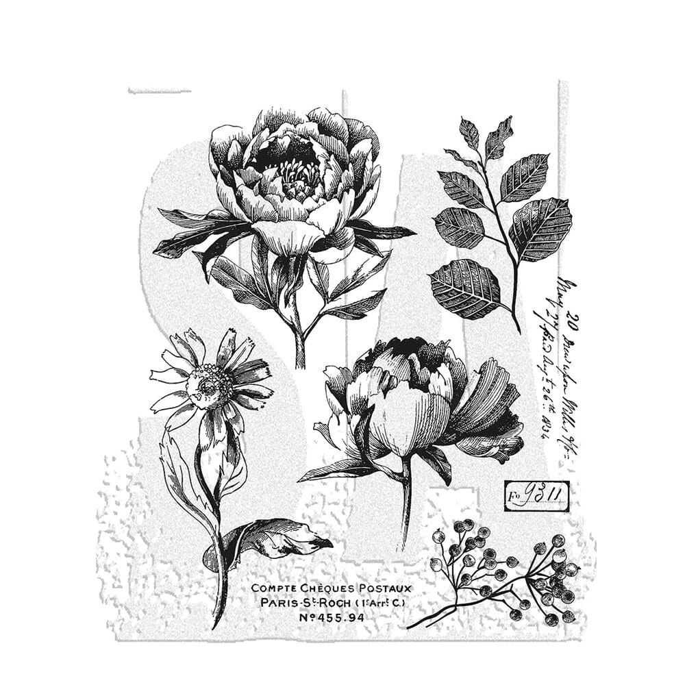 Tim Holtz Stampers Anonymous Cling Mount Stamp French Garden Stampers Anonymous Tim Holtz Other 