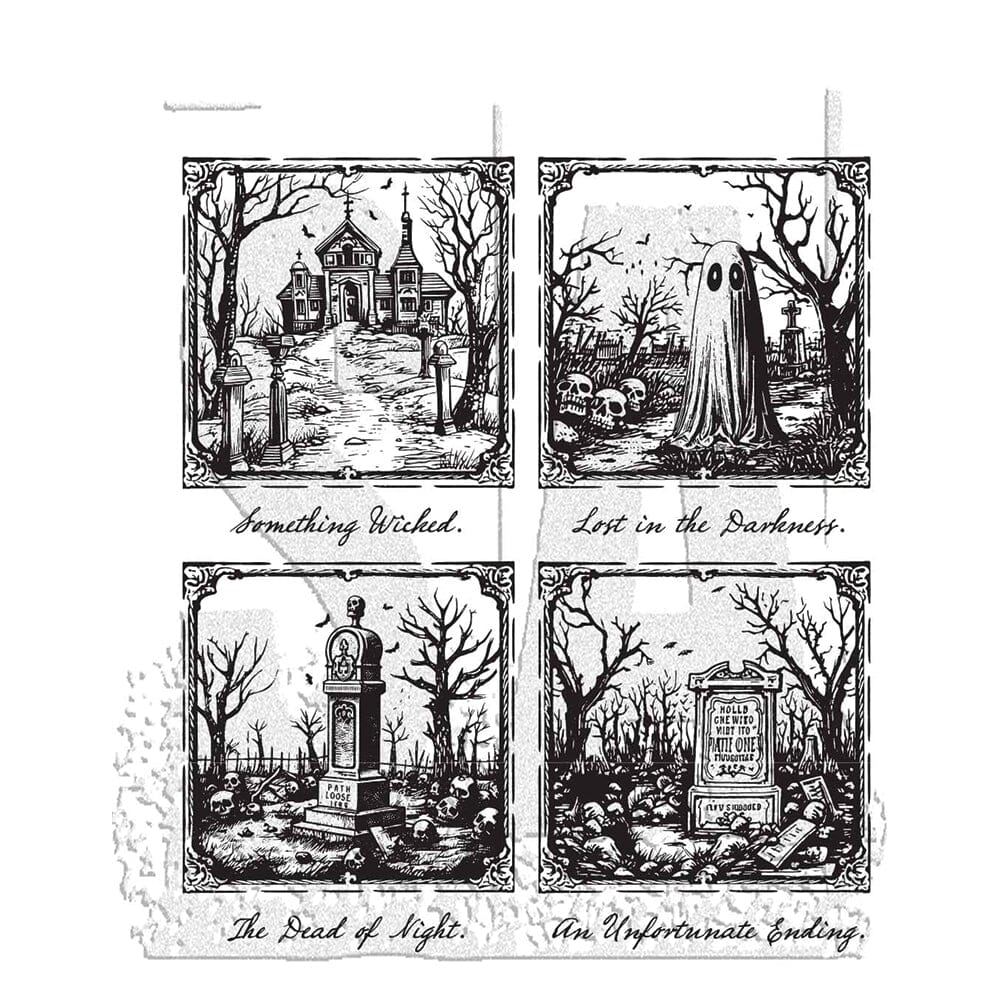 Tim Holtz Cling Mount Stamp Framed Frights Stampers Anonymous Tim Holtz Other 